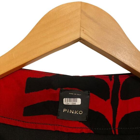 Pinko Wrap Dress Zebra Print Long Sleeve Red  Size 4 - Picture 10 of 11